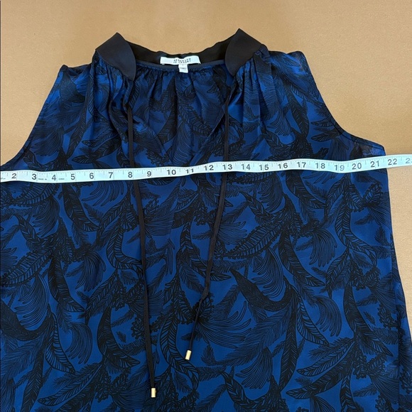 DEREK LAM 10 CROSBY Palm Leaf Print Sleeveless Blouse size 6 - Picture 4 of 8